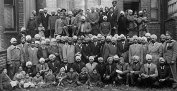 Much of the early Bhat Sikh Community at the Maharajah Bhupinder Singh Dharamsala, London, c.1953